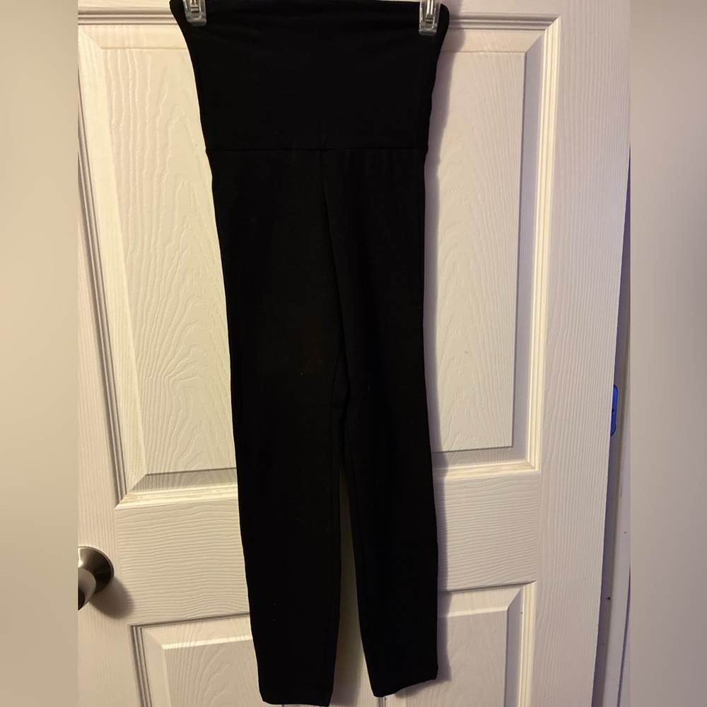 Black Women's Yoga Leggings with Tummy Control High Waist